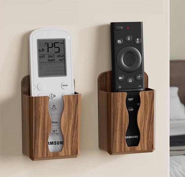 Wall-Mount Phone & Remote Holder: Drill-Free Organizer for Bedside, Living Room & Home Storage