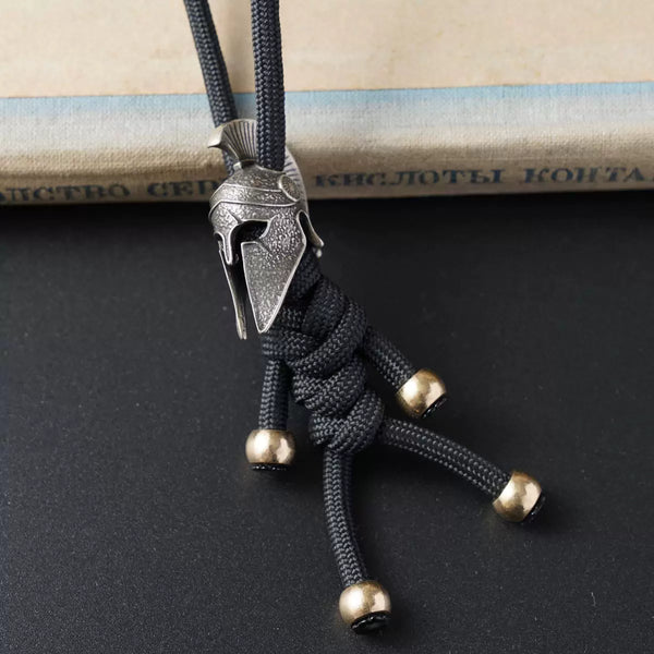 Unleash Your Warrior Spirit: Handcrafted Woven Spartan Helmet Charm Keychain for Bags, Backpacks & Gear