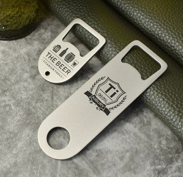 Pure Titanium Beer Bottle Opener – Ultra-Light Alloy Essential
