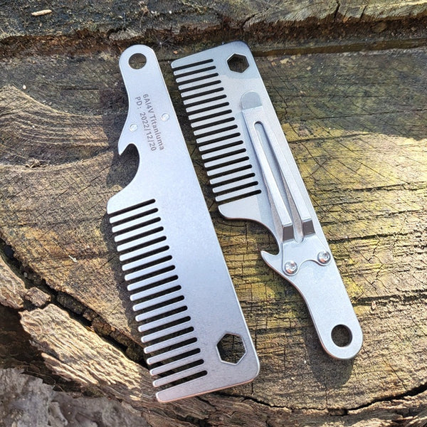 Pure Titanium Pocket Comb: Anti-Static Mini Groomer