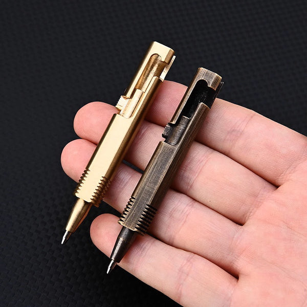 Brass Pocket Rocket: Mini EDC Sign Pen