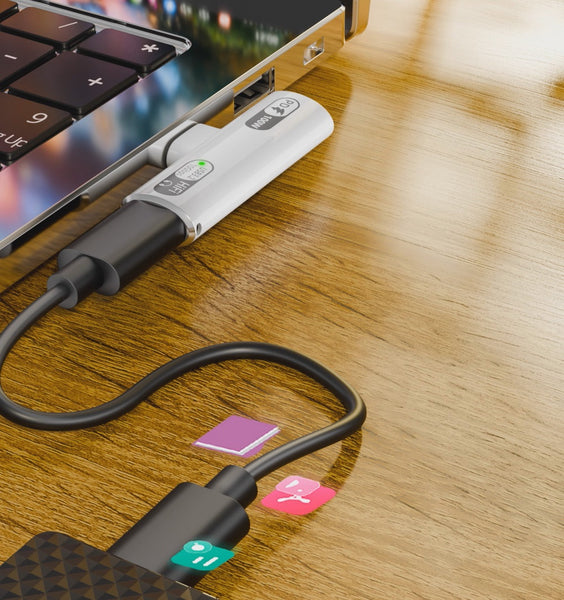 Type-C OTG Audio & PD 100W Fast-Charge Adapter: Rock & Recharge