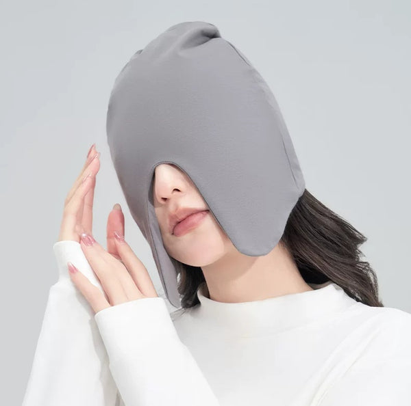 Ultimate 3-in-1 Sleep Cap with Blackout Eye Mask – Migraine Relief & Total Darkness