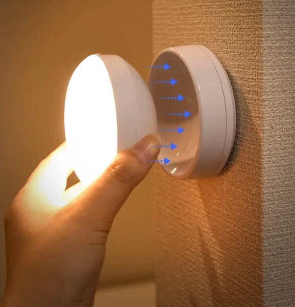 No-Drill Rechargeable Detachable 360° Rotating Sensor LED Night Light