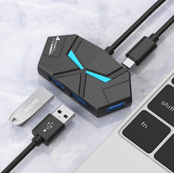 Super Cool USB3.0 HUB: 4/7-Port Fast-Charge Desktop Magic Dock