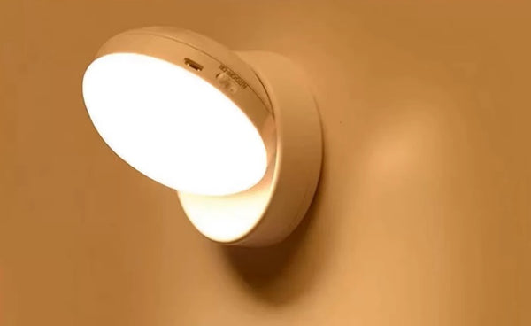 No-Drill Rechargeable Detachable 360° Rotating Sensor LED Night Light
