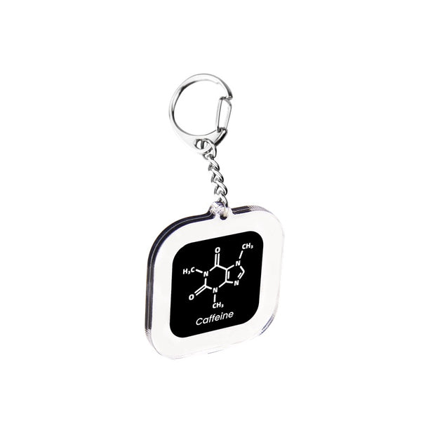 Caffeine Molecule Keychain: Fun Acrylic Chemistry Gift