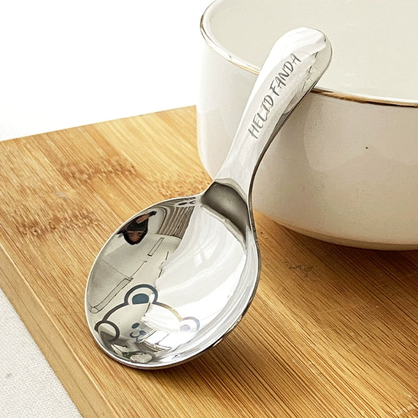 Stainless Short-Handle Round Spoon: Sleek Scoop Delight