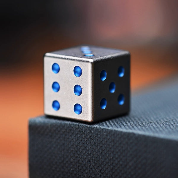 Solid Titanium Dice: Cool EDC Toy for Drinks & Games
