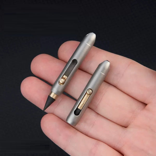 Titanium Everlasting Pen: Mini Erasable Pencil for EDC Writing