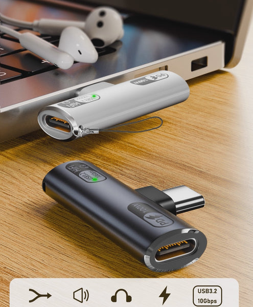 Type-C OTG Audio & PD 100W Fast-Charge Adapter: Rock & Recharge
