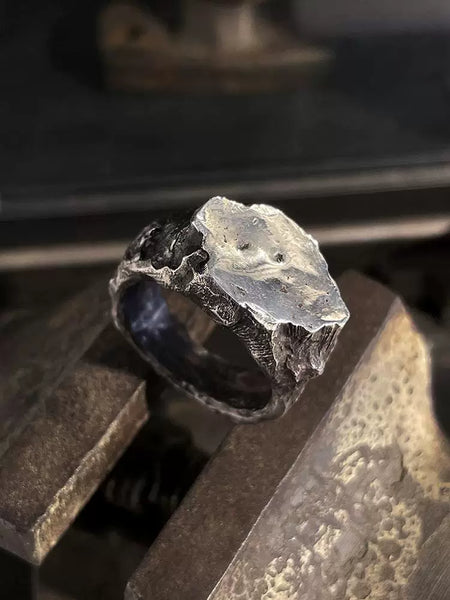 Soul Collision Rugged Rock Nomad Ring – Bold Handcrafted Statement