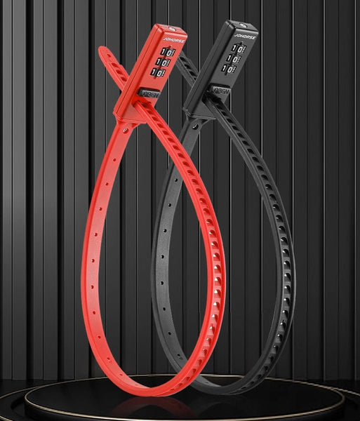 Stretch Steel Waterproof Cable Password Lock: 3-Digit Bike & Helmet Security