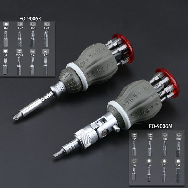 Multi-Angle Ratchet Screwdriver Set: Mini, Extended, Precision Bits