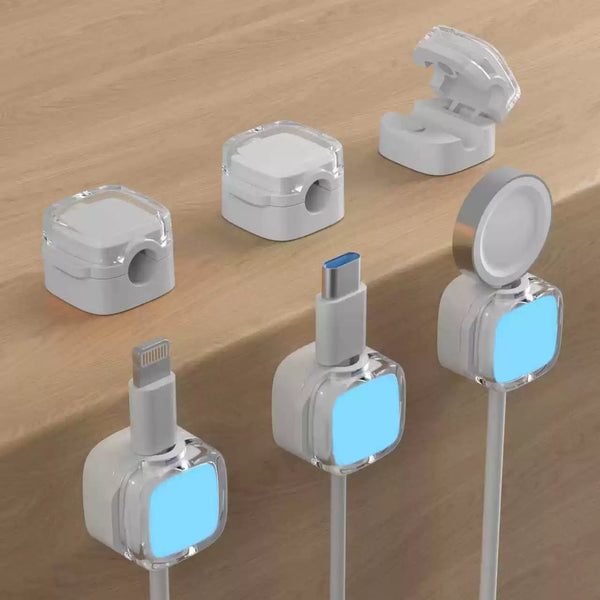 Luminous Magnetic Cable Organizer – Bedside Phone Charging Cord Holder Clip