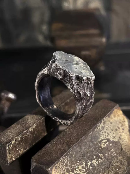 Soul Collision Rugged Rock Nomad Ring – Bold Handcrafted Statement