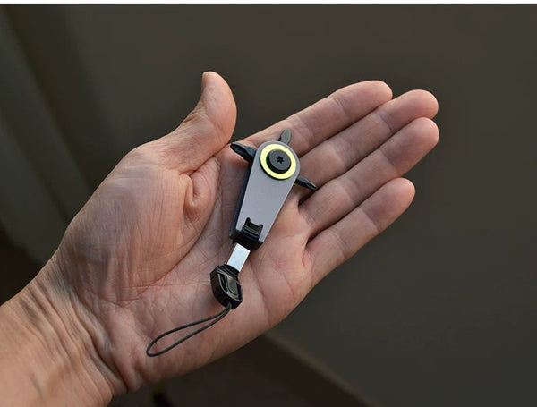 Mini Zipper Express Opener Multi Tool with Screwdriver Keychain