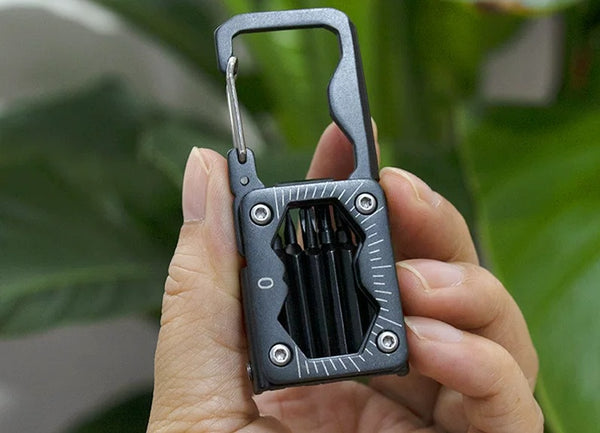 Portable Foldable Keychain Multi-Tool Screwdriver Kit for Bike Repair