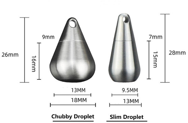 Titanium Droplet Mini Pill Box - Waterproof Travel Case