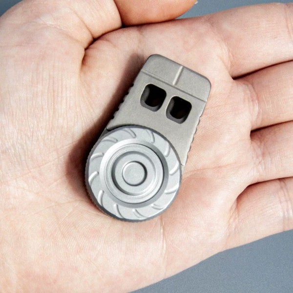 Titanium EDC Survival Whistle Dual High-Decibel Emergency Keychain – Loud & Ready