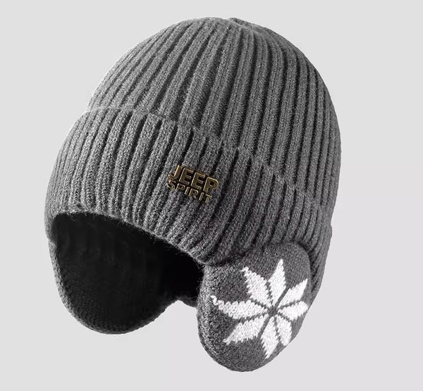 Knit Ear-Warmer Hat: Cozy Fleece-Lined Windproof Cycling Cap