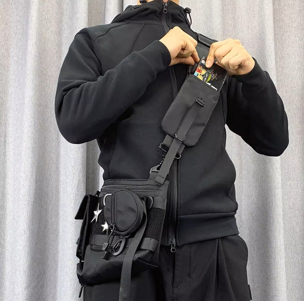 Phone-Pocket Crossbody Strap: Trendy Wide Backpack Belt