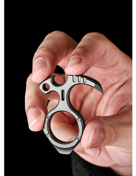 Titanium Alloy Multi-Functional EDC Fidget Ring - Bottle Opener & Stress Relief Toy