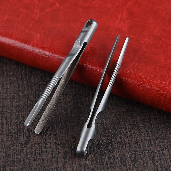 EDC Titanium Mini Tweezer: Rustproof, Non-Magnetic Brow Picker