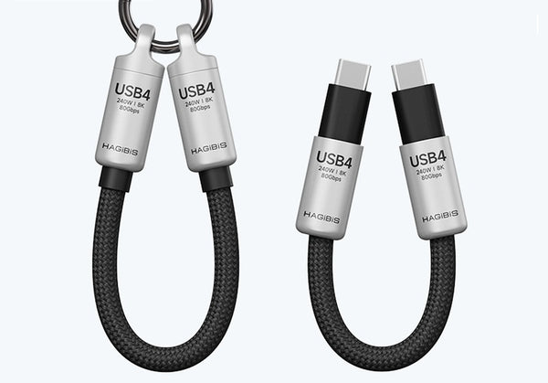 240W USB4 Keychain Cable: 80Gbps Type-C Power Boost