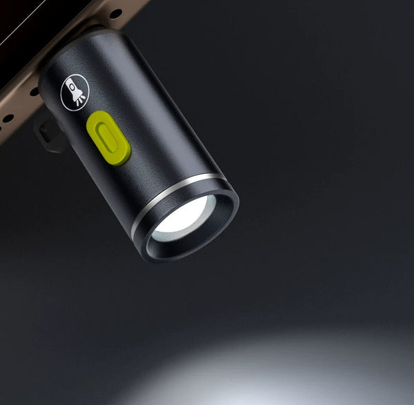 Mini USB Phone Flashlight Keychain - Portable Strong Light for Travel & Camping