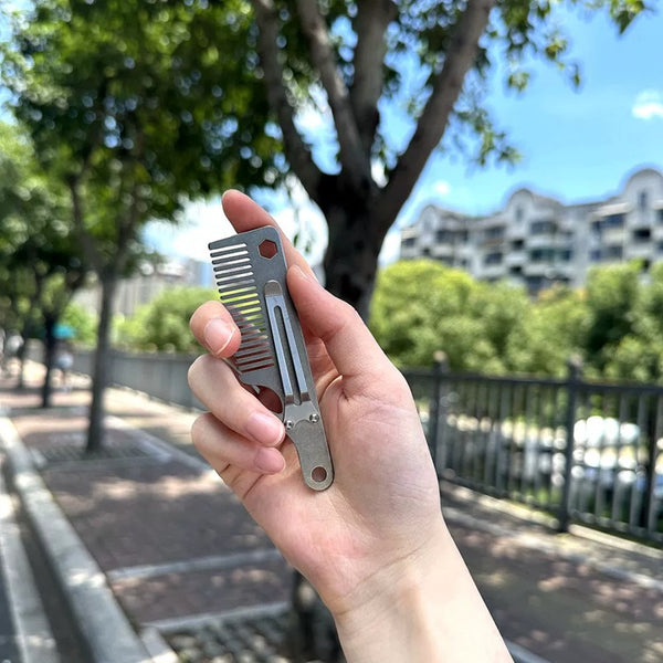 Pure Titanium Pocket Comb: Anti-Static Mini Groomer