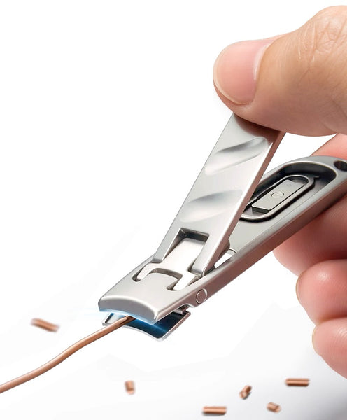 Sleek Mini Nail Clipper: Keyring Ready, Foldable, No-Mess Catch