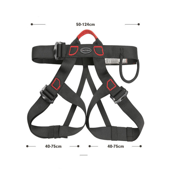 Rock Climbing Abseiling Safety Harness With PVC Buttock Pocket