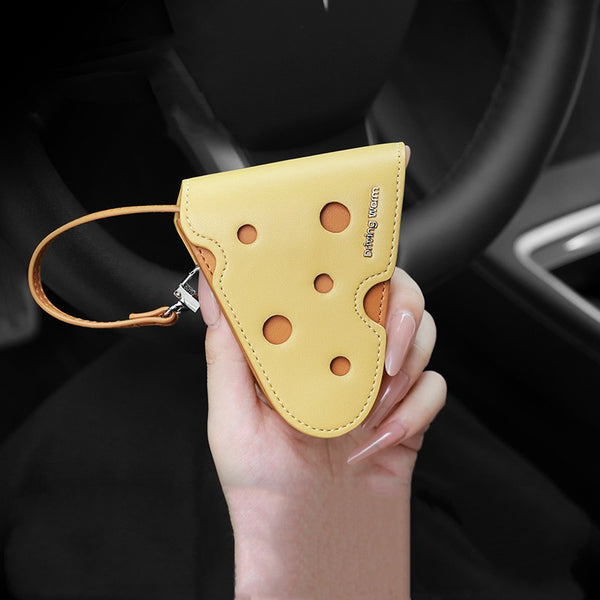 Cute Cheese Keychain Pouch