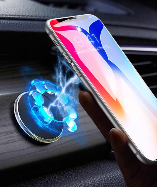Magnetic Grip Car Mount: Strong Suction, Dash/Wheel Phone Holder
