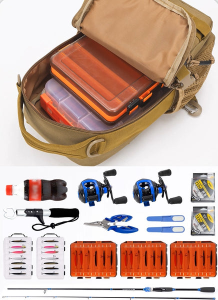 Lightweight Fishing & Cycling Backpack: Adventure-Ready Multi-Pouch Pack