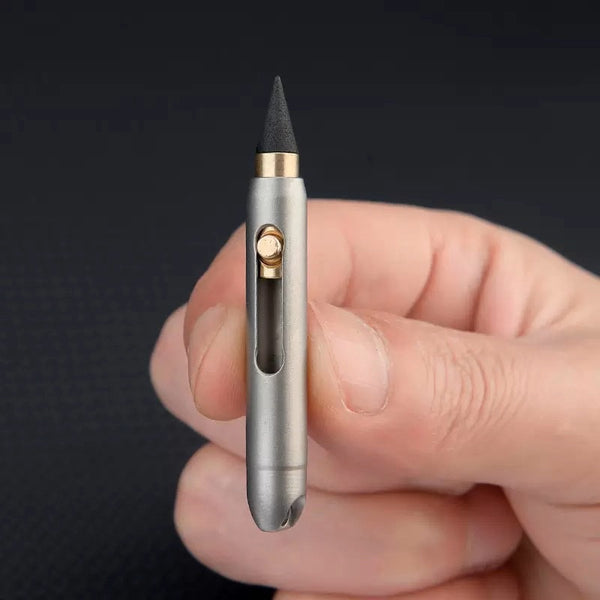 Titanium Everlasting Pen: Mini Erasable Pencil for EDC Writing