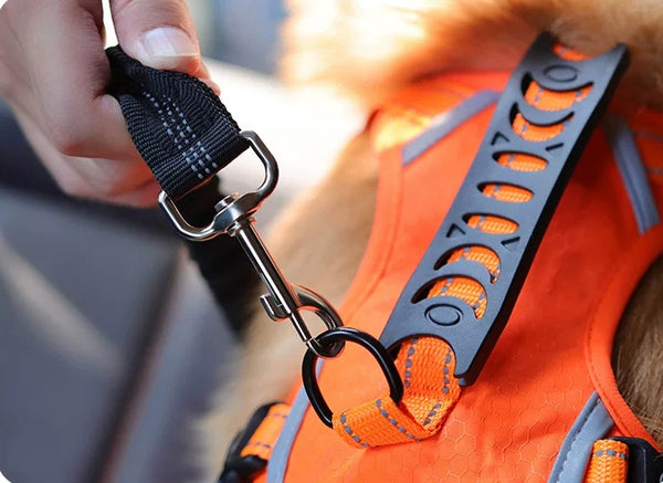 Drive Safe with Your Pup: Heavy-Duty Adjustable Car Seatbelt Leash for Dogs