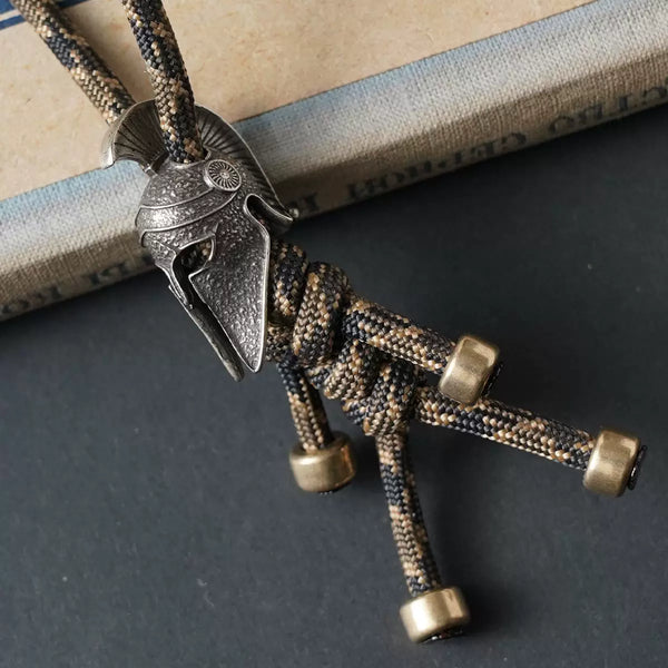 Unleash Your Warrior Spirit: Handcrafted Woven Spartan Helmet Charm Keychain for Bags, Backpacks & Gear