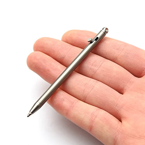 Titanium EDC Mini Pen: Sleek Keychain Ballpoint for On-the-Go Signing
