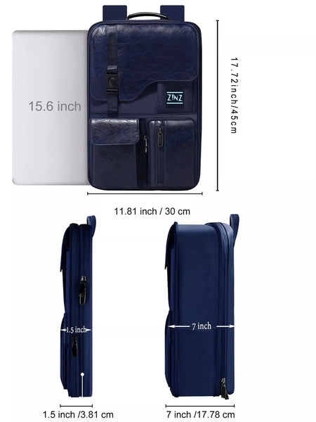 Ultra Slim Expandable 15.6" Laptop Backpack – Unisex Travel School Bag