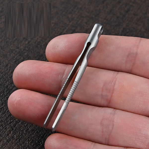 EDC Titanium Mini Tweezer: Rustproof, Non-Magnetic Brow Picker