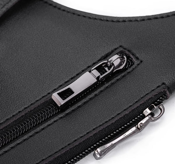 Retro Men's Chest Sling Bag Multi-Functional Outdoor Vest Phone Pouch