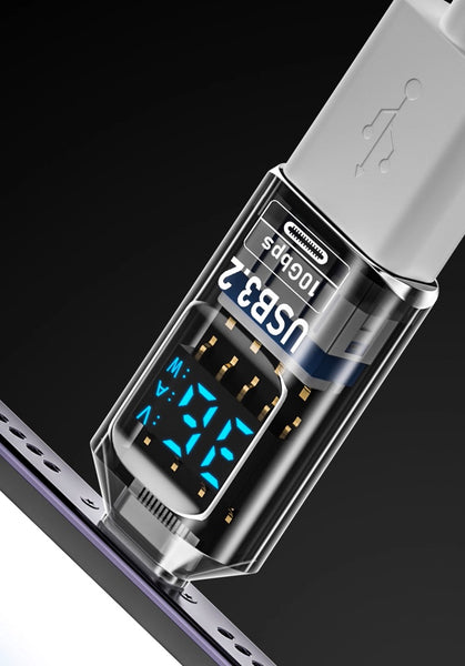 Type-C to USB 3.2 OTG Adapter with Bright Digital Display
