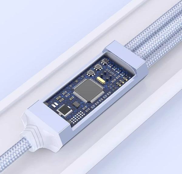 5-in-1 100W Fast-Charge Cable: Smart Chip, Rust-Proof Alloy Plug