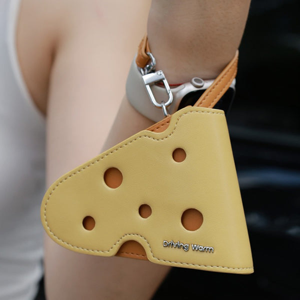 Cute Cheese Keychain Pouch