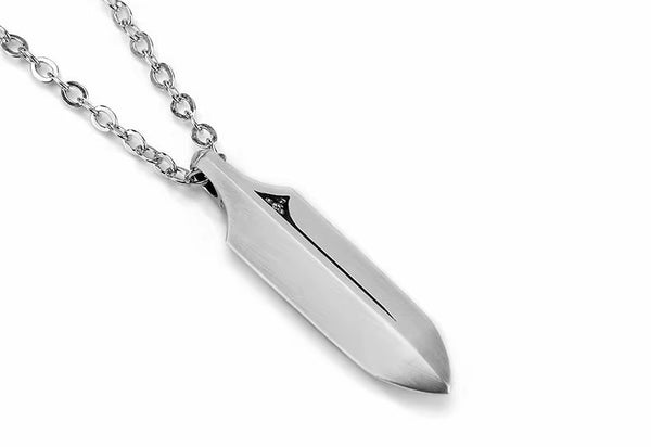 Silver Star Sword Necklace: Luxe Custom Men's Hype Pendant