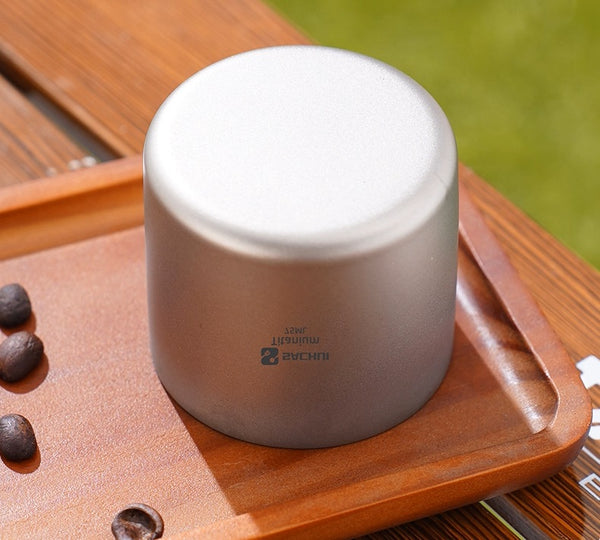 75ml Pure Titanium Cup: Double-Wall Camping Coffee Gem