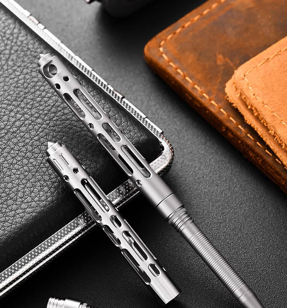Mini Titanium Tactical Pen: Tungsten Window-Breaker Defense Tool