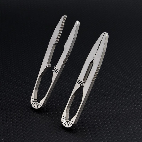 Titanium Tweezer Clip: Portable EDC Keychain Brow Tool